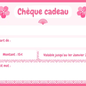 Chèque cadeau 15€