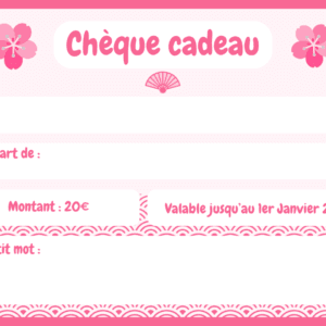 Chèque cadeau 20