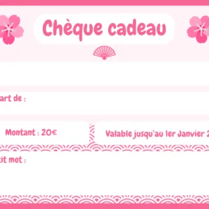 Chèque cadeau 20